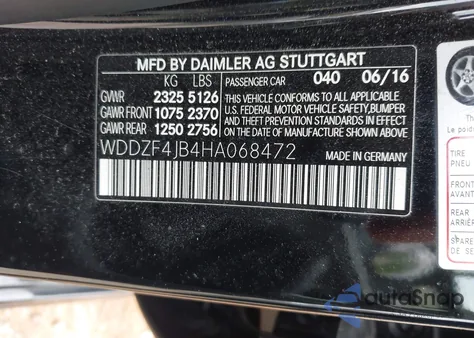 2017 Mercedes-Benz E 300 from USA, damaged, VIN WDDZF4JB4HA068472